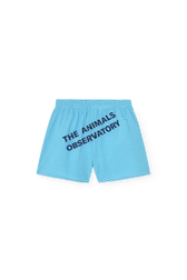 Striped Blue Gavial  Shorts PRODUCT BACK