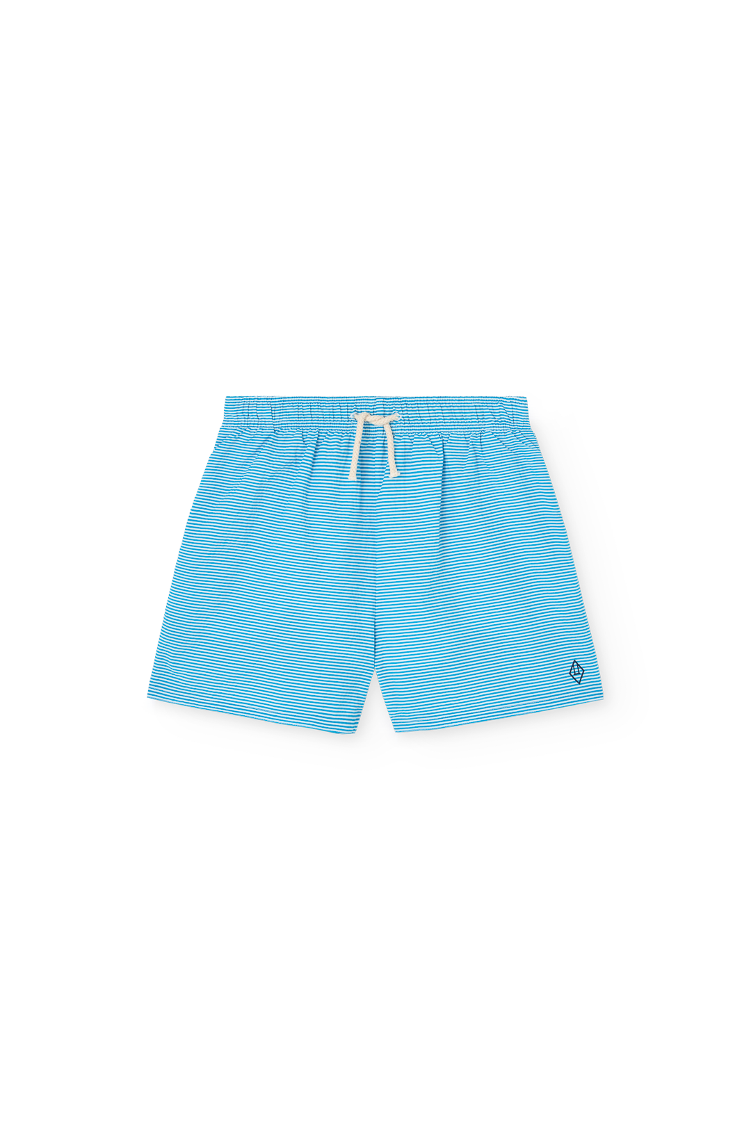 Striped Blue Gavial  Shorts PRODUCT FRONT