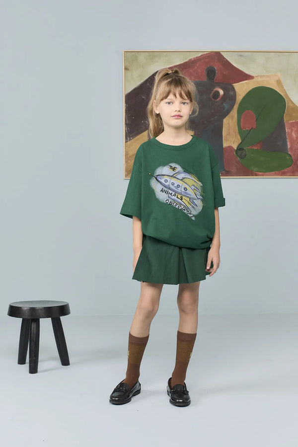 Dark Green Collie T-shirt MODEL FRONT