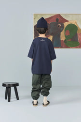 Navy Collie T-shirt MODEL BACK