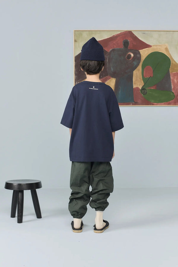 Navy Collie T-shirt MODEL BACK