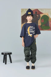 Navy Collie T-shirt MODEL FRONT