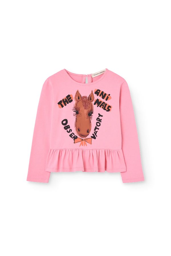 Pink Scamper Long Sleeve T-shirt FRONT
