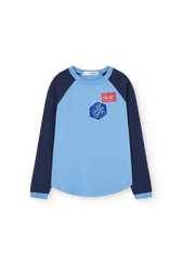 Dusty Blue Anteater Long Sleeve T-shirt FRONT