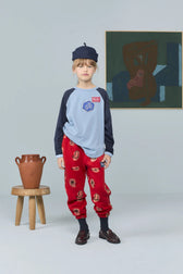 Dusty Blue Anteater Long Sleeve T-shirt MODEL FRONT