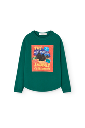 Dark Green Anteater Long Sleeve T-shirt FRONT