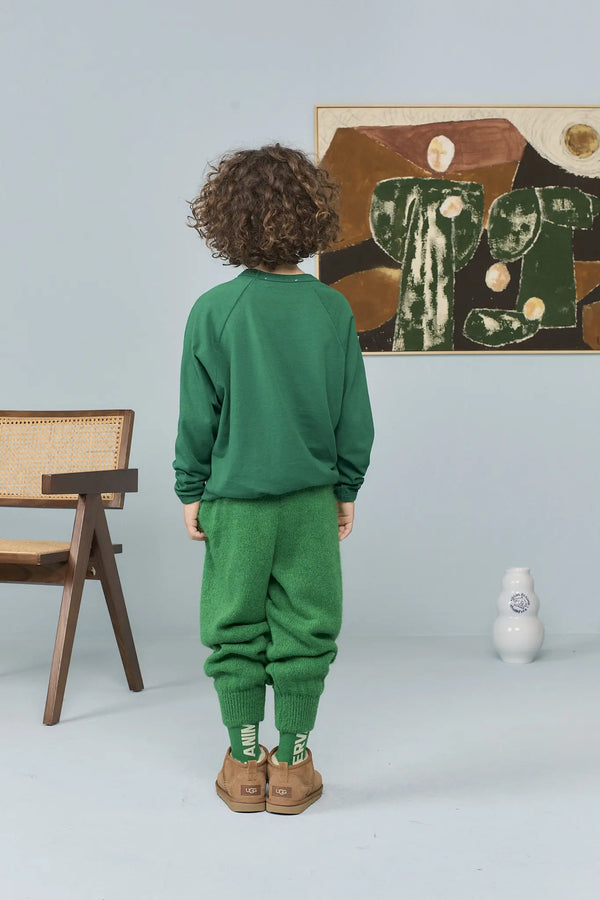 Dark Green Anteater Long Sleeve T-shirt MODEL BACK