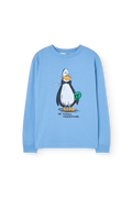 Dusty Blue Dog Long Sleeve T-shirt