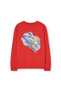 Camiseta de manga larga Dog Rojo