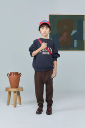 Navy Killifish Sweatshirt MODEL FRONT