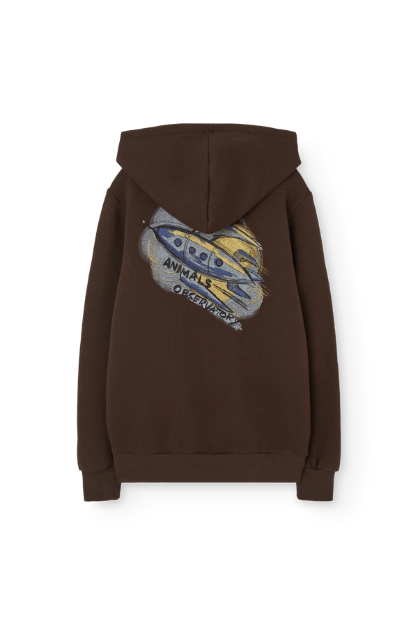 Dark Brown Goat Hoodie BACK