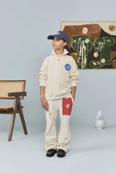 Raw White Seahorse Sweatshirt MODEL FRONT