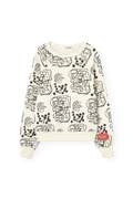 Sweatshirt Shark Blanc