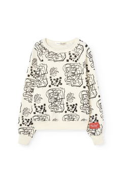 Sweatshirt Shark Blanc