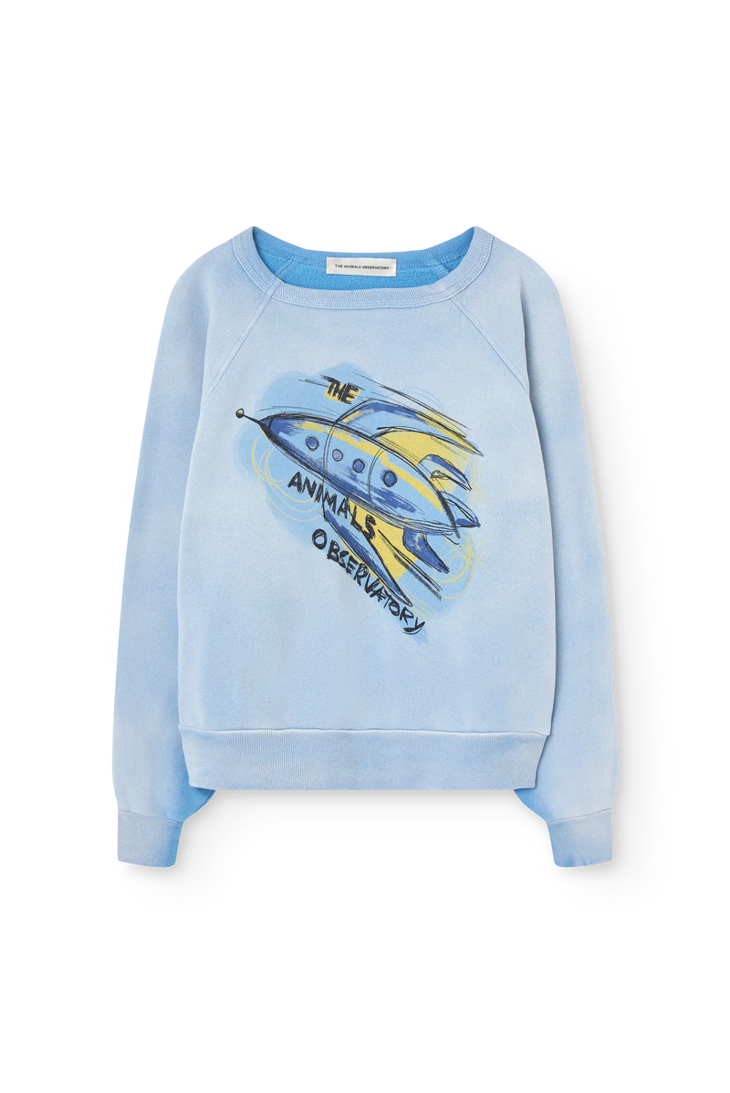 Dusty Blue Shark Warm Sweatshirt COVER