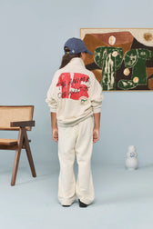 Raw White Platypus Sweatpants MODEL BACK