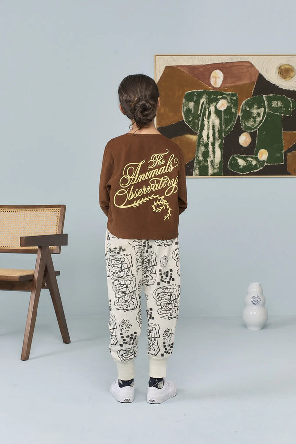Raw White Panther Sweatpants MODEL BACK