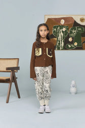 Raw White Panther Sweatpants MODEL FRONT