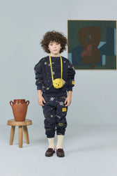 Navy Dromedary Sweatpants MODEL FRONT