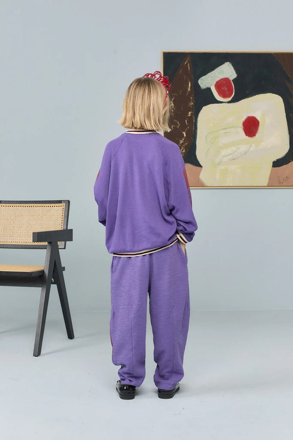 Purple Camaleon Sweatpants MODEL BACK