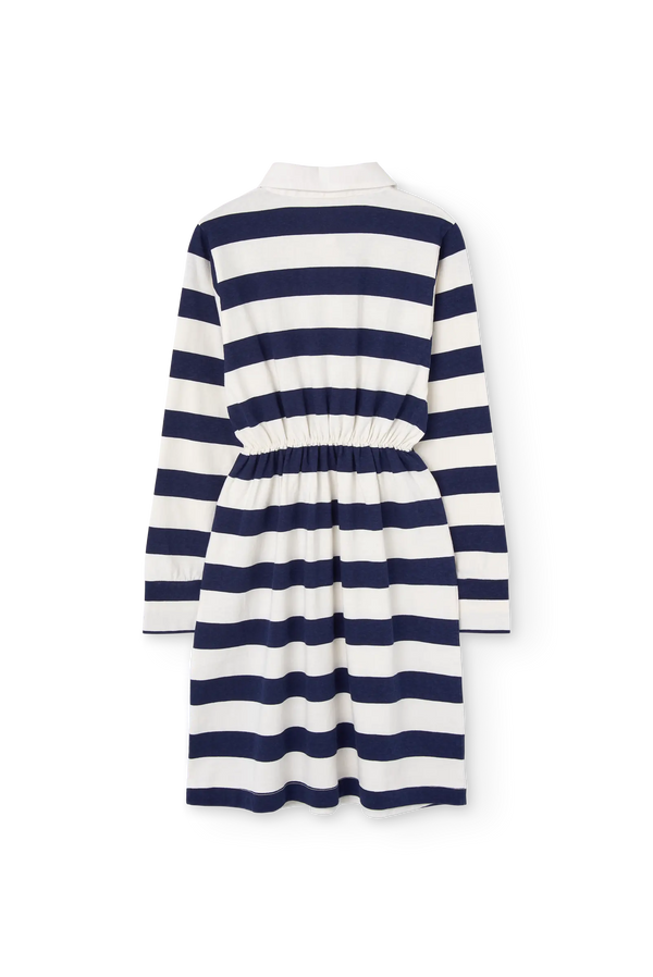 Navy Stripes Pigeon Dress BACK