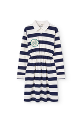 Navy Stripes Pigeon Dress FRONT
