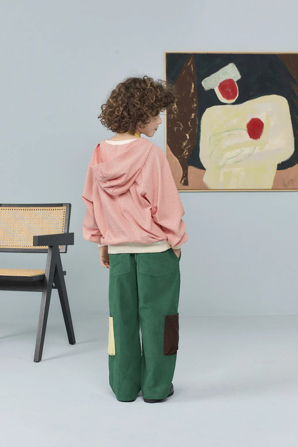 Dark Green Chimp Cargo Pants MODEL BACK