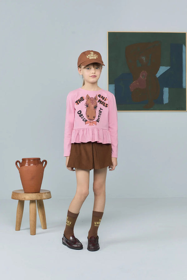 Brown Olingo Skort MODEL FRONT