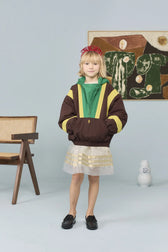Dark Brown Carp Jacket MODEL FRONT