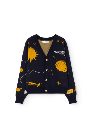 Navy Racoon Cardigan