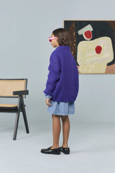 Purple Bowfish Sweater MODEL BACK