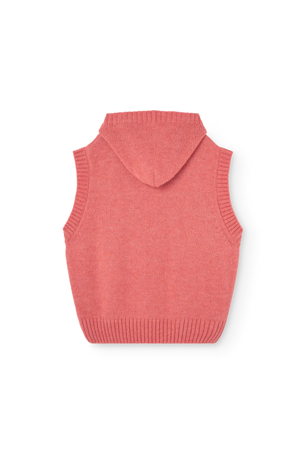 Pastel Pink Yak Sweater Vest BACK