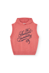 Pastel Pink Yak Sweater Vest FRONT
