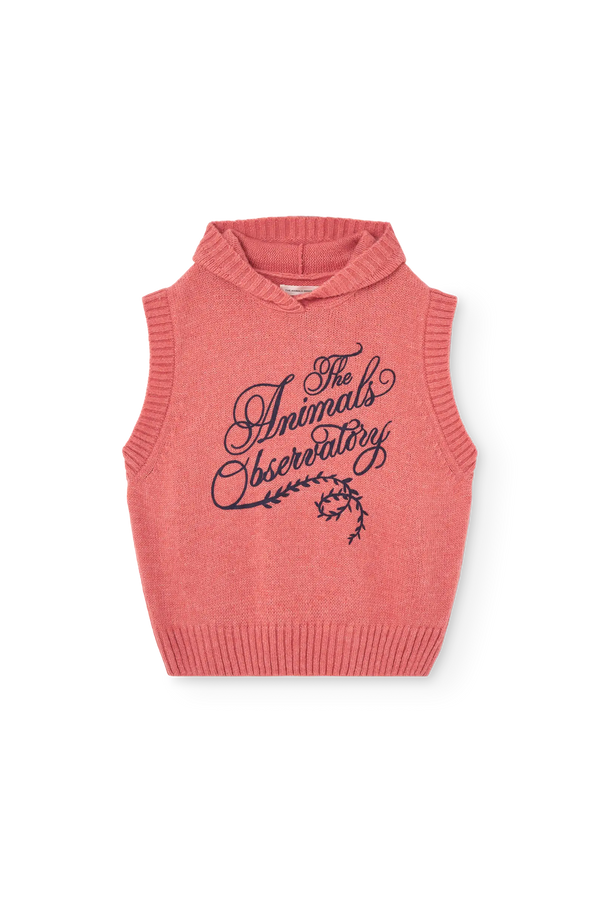 Pastel Pink Yak Sweater Vest FRONT
