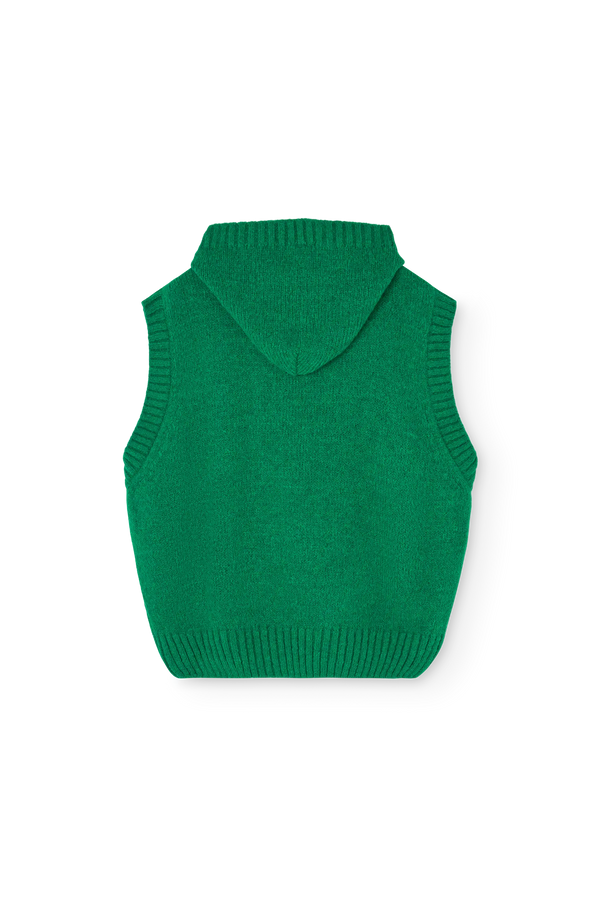 Dark Green Yak Sweater Vest BACK