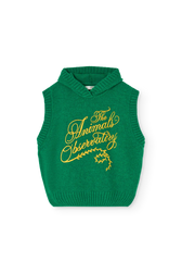 Dark Green Yak Sweater Vest FRONT