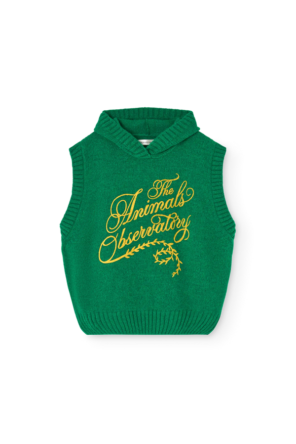 Dark Green Yak Sweater Vest FRONT