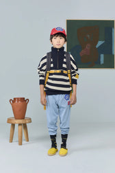 Dark Navy Addax Backpack MODEL FRONT