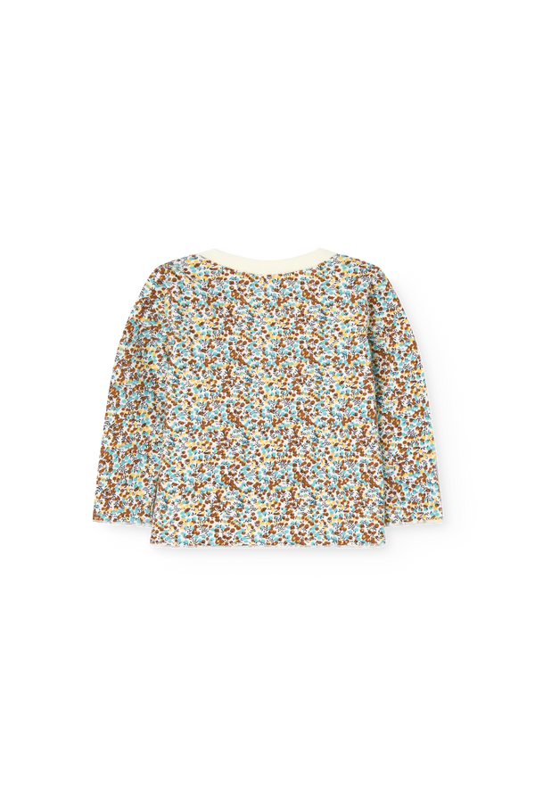 Floral Wapiti Long Sleeve T-shirt for baby BACK