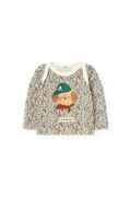 Floral Wapiti Long Sleeve T-shirt for baby