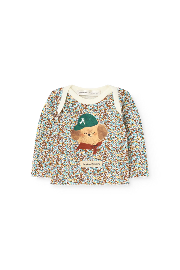Floral Wapiti Long Sleeve T-shirt for baby FRONT