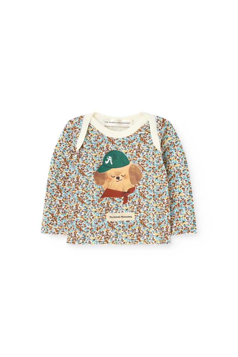 Floral Wapiti Long Sleeve T-shirt for baby FRONT