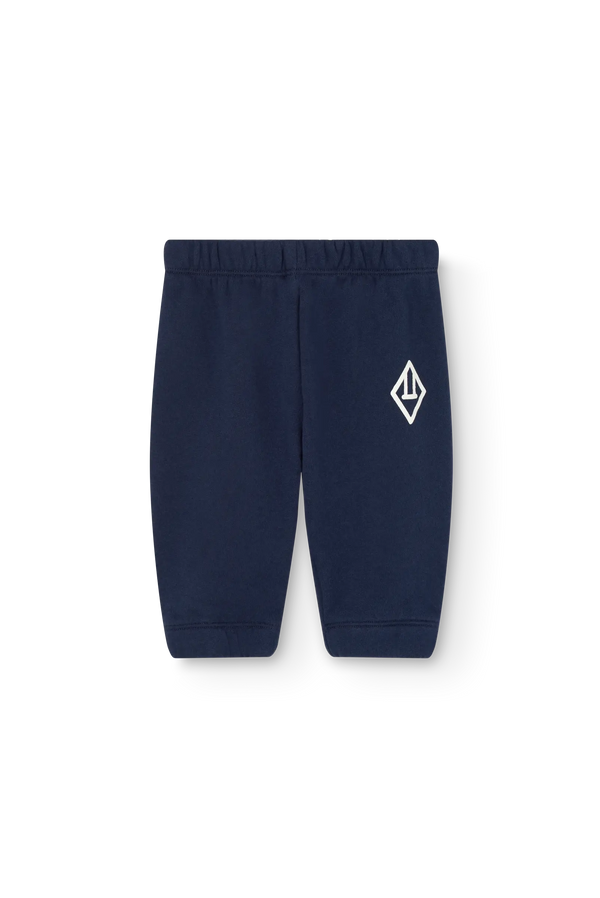 Navy Sloth Sweatpants for baby FRONT