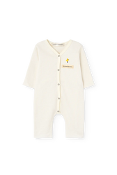 Raw White Owl Pajama for baby FRONT