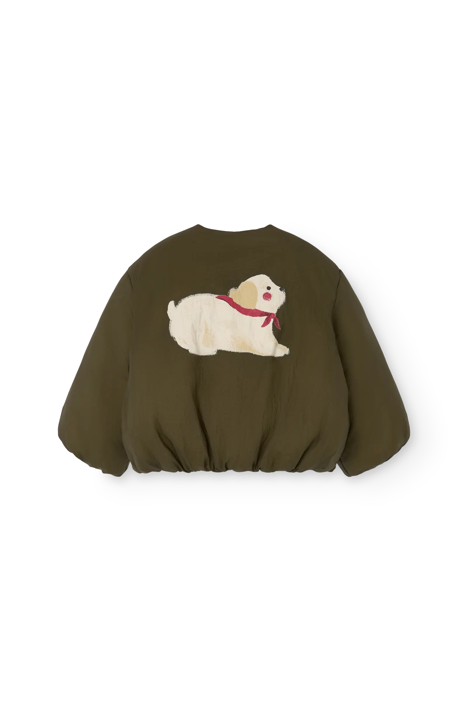 Military Green Bengal Puffer Jacket for baby BACK
