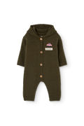 Dark Green Boar Jacket Jumpsuit for baby