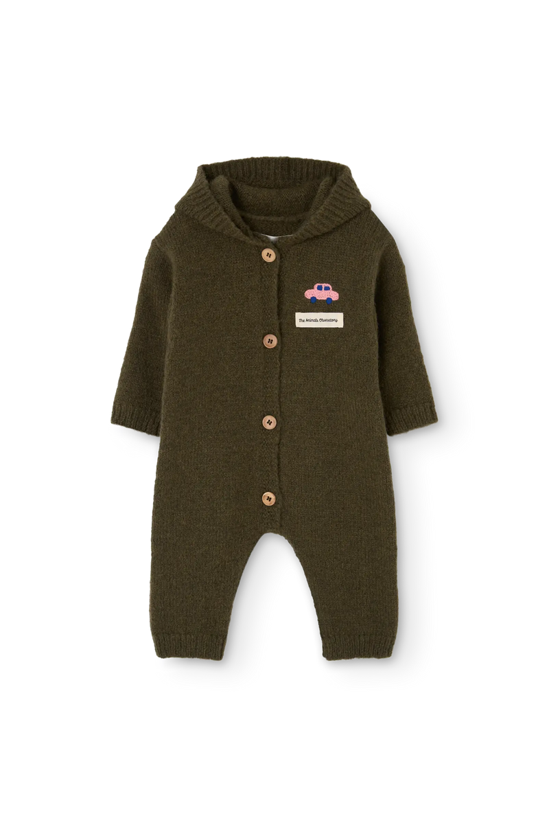 Dark Green Boar Jacket Jumpsuit for baby COVER