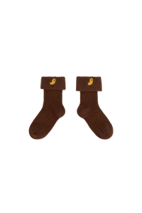 Brown Avocet Socks for baby COVER