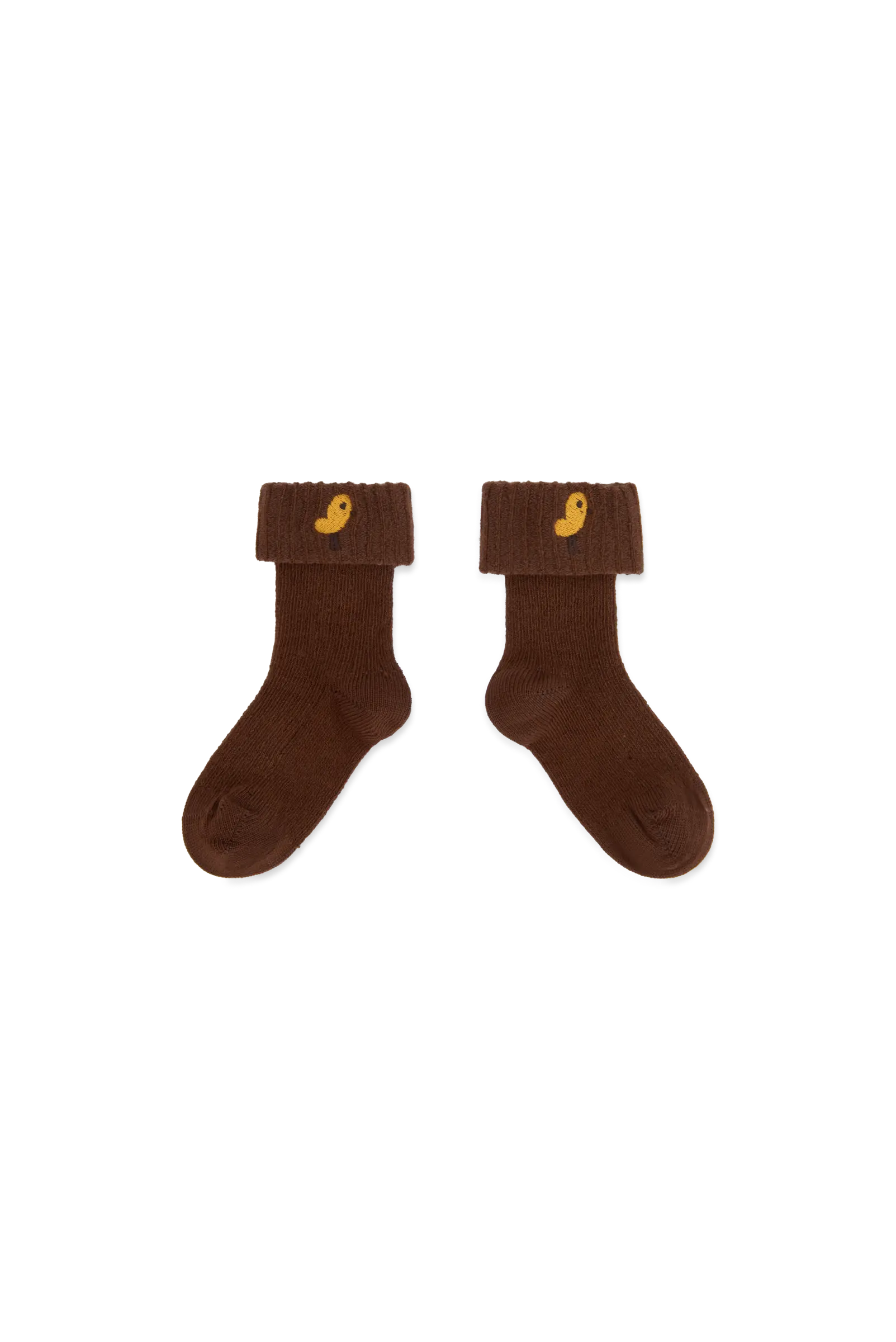 Brown Avocet Socks for baby FRONT
