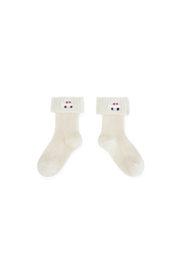 Raw White Avocet Socks for baby COVER